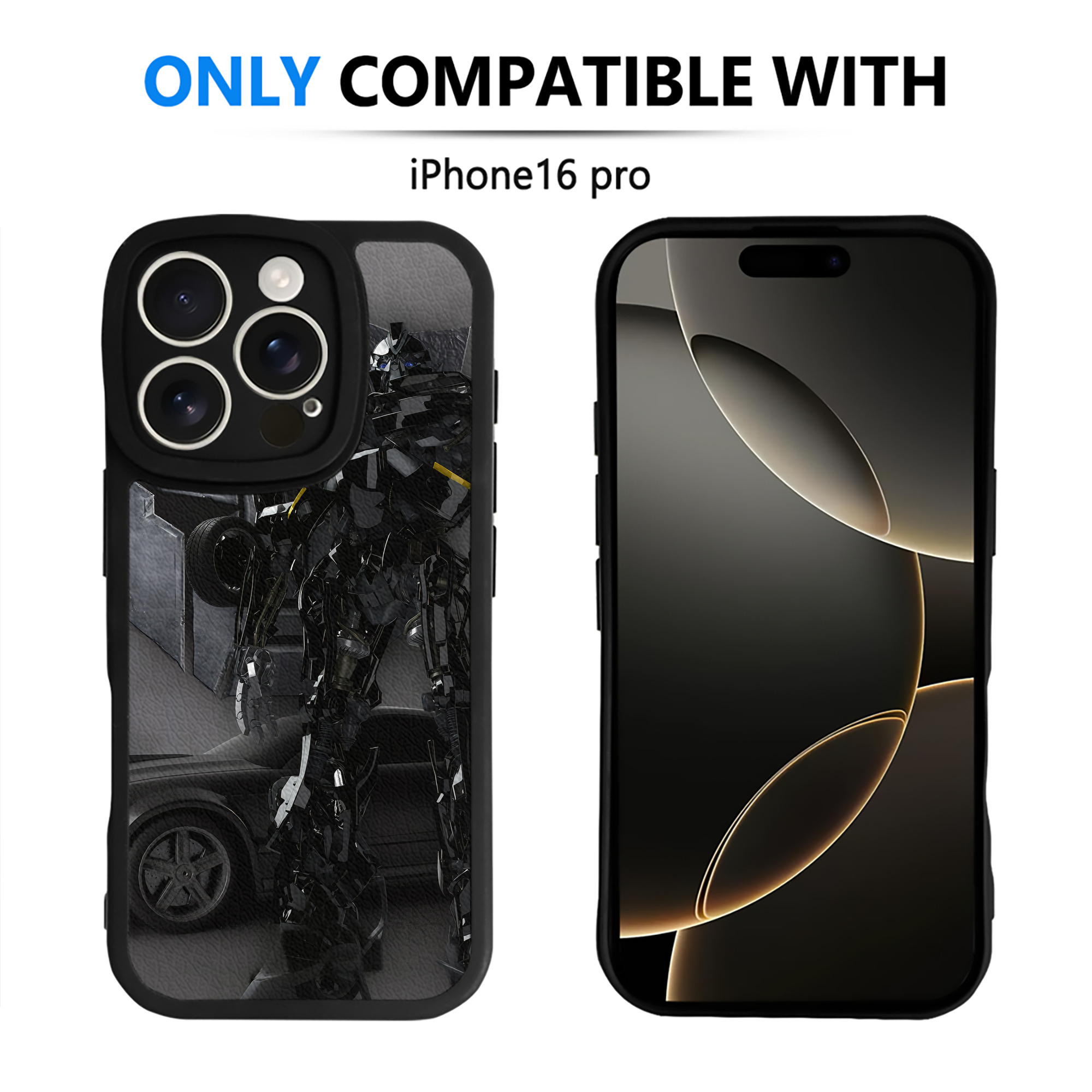 （画像用） Transformers トランスフォーマー 【iPhone 16シリーズ対応】シリコンスマホケース（レザー調） 材質：シリコン